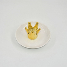 Golden Crown Style Hochzeitsdekoration Geschenk Schmuck Tablett Trinket Tray Keramik Ehering Halter