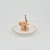 Rose Golden Elephant Style Dekor Geschenk Trinket Tray Keramik Eheringhalter Schmuck Display Tray