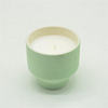 Hellgrüne Kerzenbecher aus Keramik