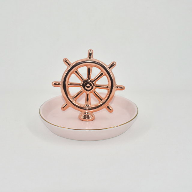 Werbegeschenk Home Decor Geschenk Schmucktablett Keramik Eheringhalter Schmuck Display Tablett