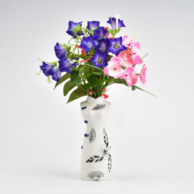 Hochwertige reine Handmalerei Frau Feature Home Decor Dekoration Blume Porzellan Moderne Keramik Hochzeitsvase