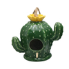 Pflanze Kaktusart grün Suspensionsart Keramikschwein Vogelhäuschen