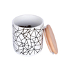 mit Bambusdeckel LidMarble Glaze Ceramic Candle Pot