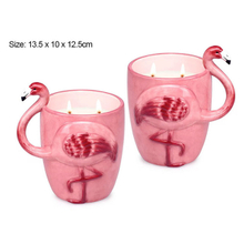 3D Keramik Pink Flamingo Kerzenbecher