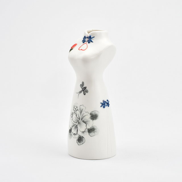 OEM Reine Handmalerei Frau Feature Home Decor Dekoration Blume Porzellan Moderne Keramik Hochzeitsvase