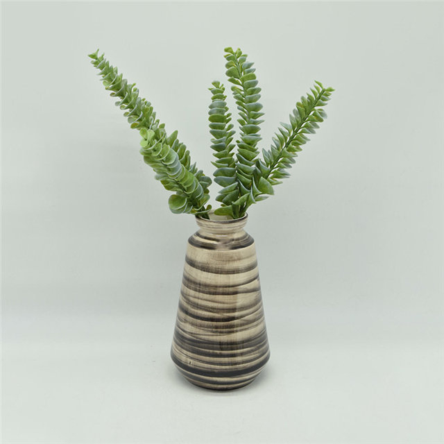 Heimtextilien Dekoration Tischplatte Keramik Vase Desktop Dekoration Polyhedrose Schwarz und Gelb Keramik Vase