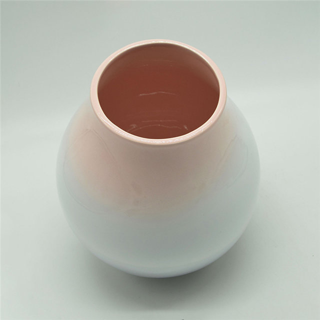 Heimtextilien Dekoration Tischplatte Keramik Vase Desktop Dekoration Polyhedrose Blaue und rote Ellipse Keramik Vase