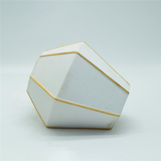 Heimtextilien Dekoration Tischplatte Keramik Vase Desktop Dekoration Polyhedrose Grau Weiß Keramik Vase