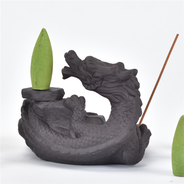 Gewinde Weihrauch Sockel Keramik Wasserfall Reflux Weihrauch Drache Gesichter Der Mond Keramik Fingered Citron Dragon Rückfluss Weihrauchbrenner