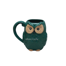Blue Owl Ceramic Ice Bierbecher Ceramic Owl Mug