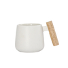benutzerdefinierte Logo Geschenkbox Porzellan Kaffeetasse 360ml Schwarz 、 Weiß Holzgriffe Keramik Tasse
