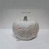 Weiße Keramik Kürbisse Form LED Laterne Keramik Kürbis ausgehöhlte Laterne Keramik Kürbisse Dekorationen