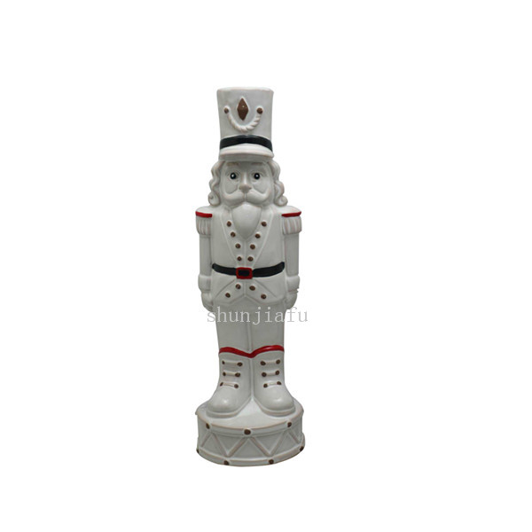 Keramik reizende Weihnachtsmannglas oder Familienweihnachtsdekorationen Mattweißer Weihnachtsroboter
