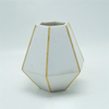 Heimtextilien Dekoration Tischplatte Keramik Vase Desktop Dekoration Polyhedrose Grau Weiß Keramik Vase