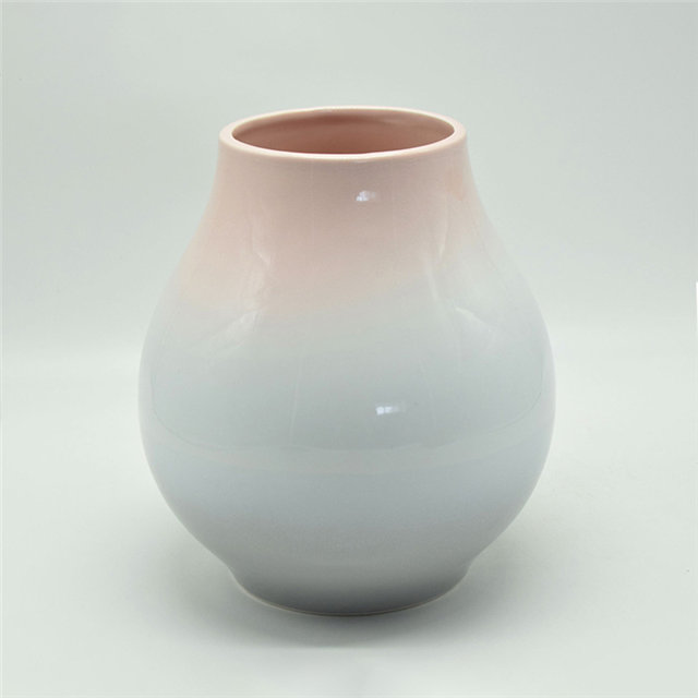 Heimtextilien Dekoration Tischplatte Keramik Vase Desktop Dekoration Polyhedrose Blaue und rote Ellipse Keramik Vase