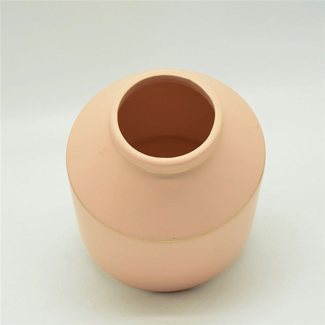 Moderne Art weiße Punkte Rugby-Stil bunte rosa Keramikvase