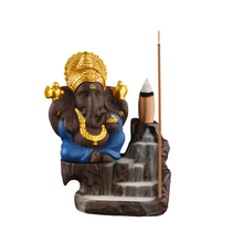 Kundenspezifischer Räuchergefäßhalter Wasserfall Fließender Rauchrückfluss Keramik Unterschiedliche Farbe Wählen Sie Ganesha Weihrauchbrenner